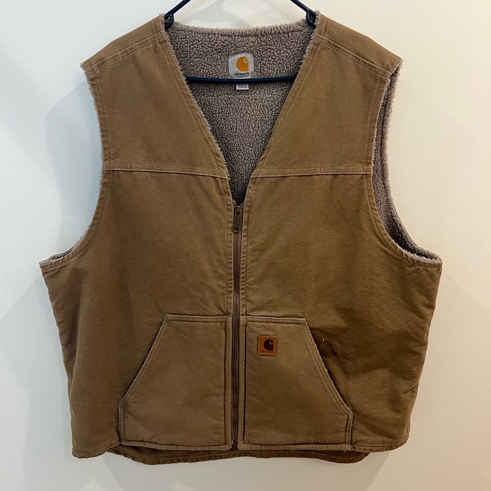 Carhartt Sandstone Rugged Sherpa Lined Vest